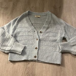 Nordstrom blue knit cardigan